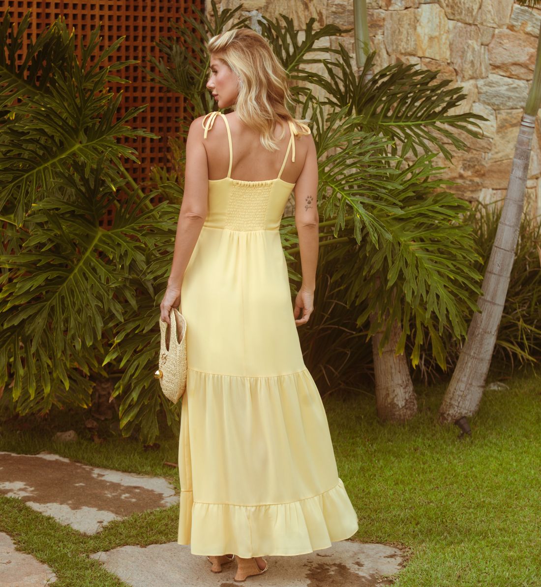 Vestido Longo Yoryu Alça Amarração - Donna Ritz