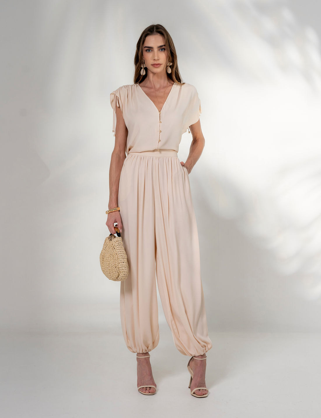 Calça Aladim Ísis Crepe - Unique Chic Calça Aladim Ísis Crepe - Unique Chic