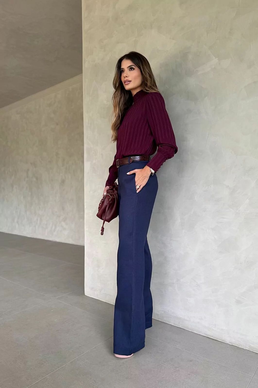 Calça Reta 100% Linho Natural - Doce Flor