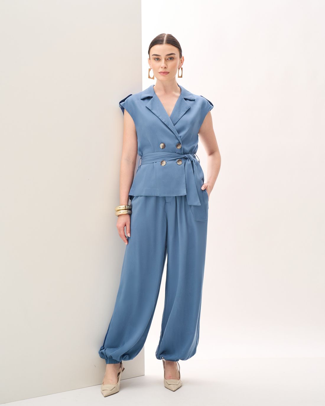 Calça de Viscose Sarja Aladim - Milalai Calça de Viscose Sarja Aladim - Milalai