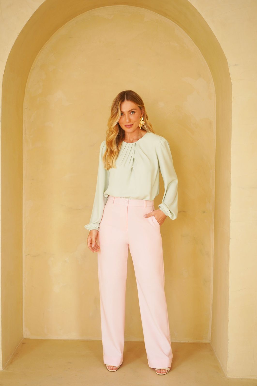 Calça Reta Alfaiataria De Viscose - Donna Ritz Calça Reta Alfaiataria De Viscose - Donna Ritz