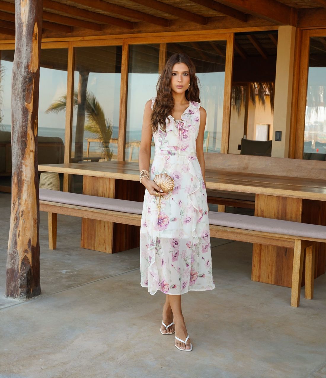 Vestido Midi Floral -Doce Flor Vestido Midi Floral -Doce Flor