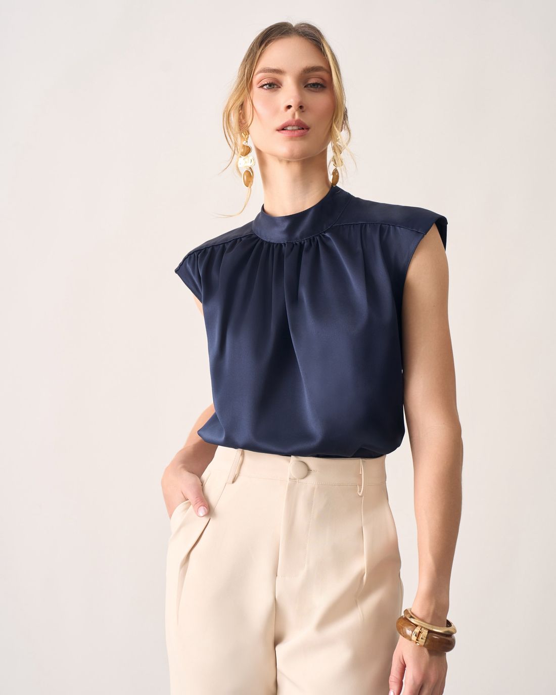 Blusa Crepe Acetinado - Milalai Blusa Crepe Acetinado - Milalai