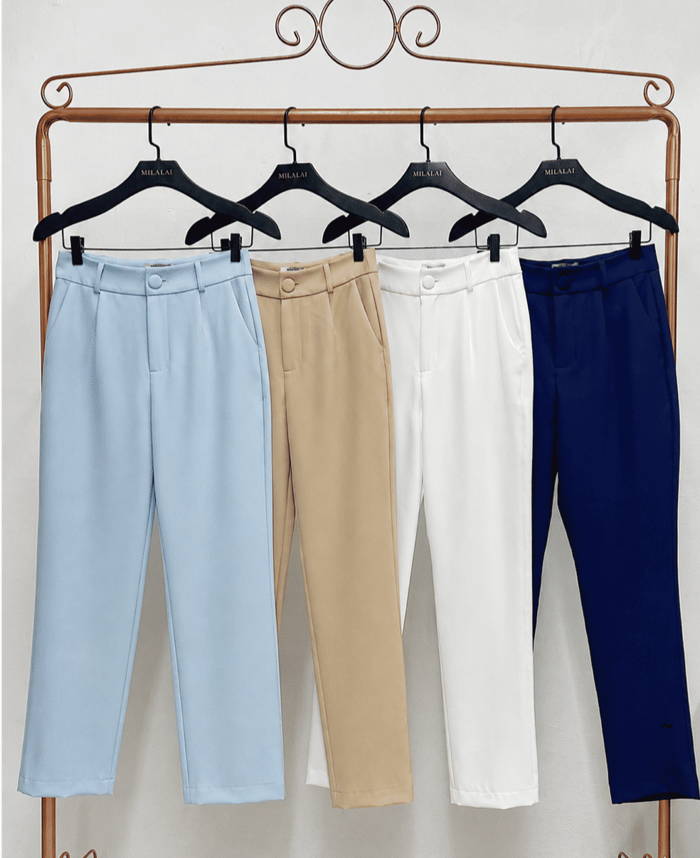 Calça Alfaiataria Pregas com Bolso - Milalai Calça Alfaiataria Pregas com Bolso - Milalai