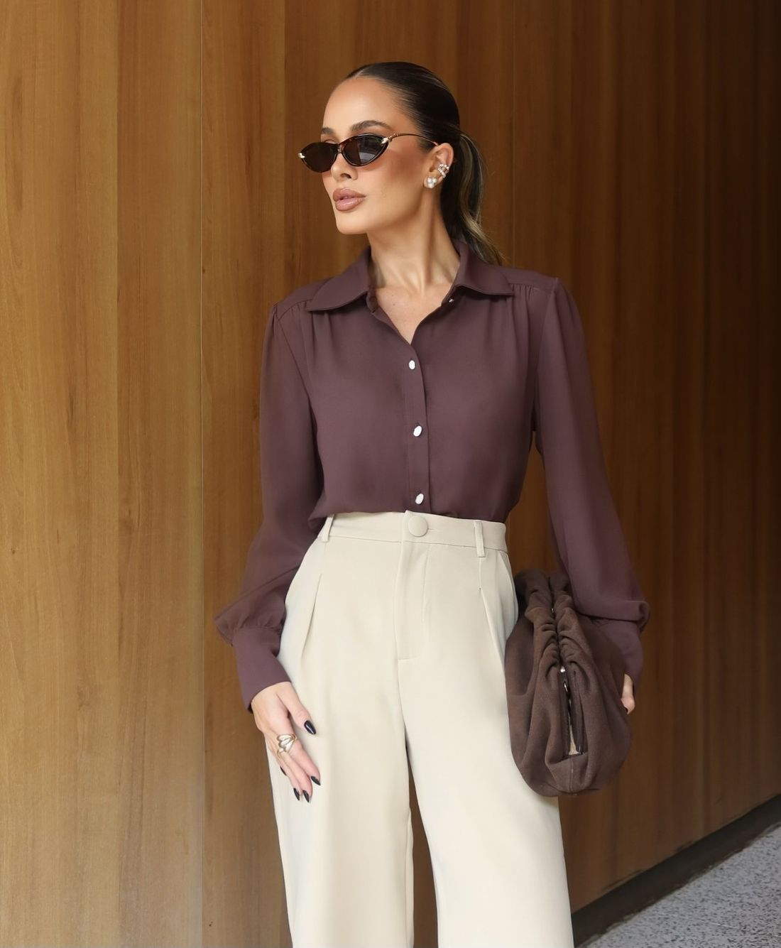 Camisa Crepe Botão Orgânico - Milalai