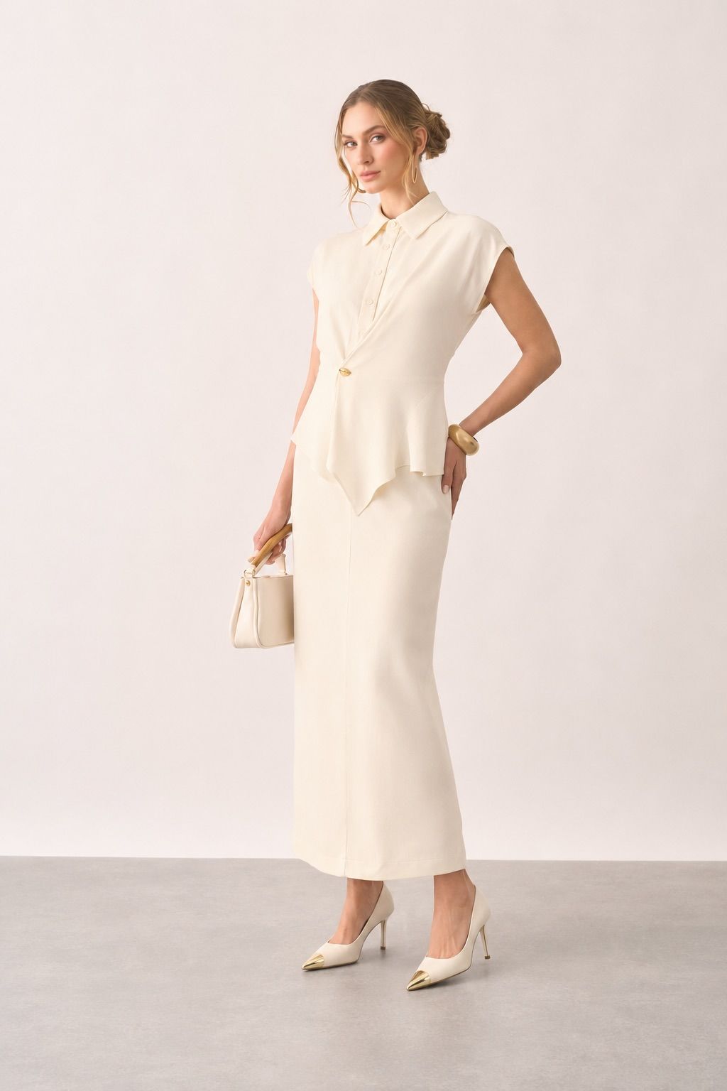 Saia Viscose Twill Costas Fenda - Milalai Saia Viscose Twill Costas Fenda - Milalai