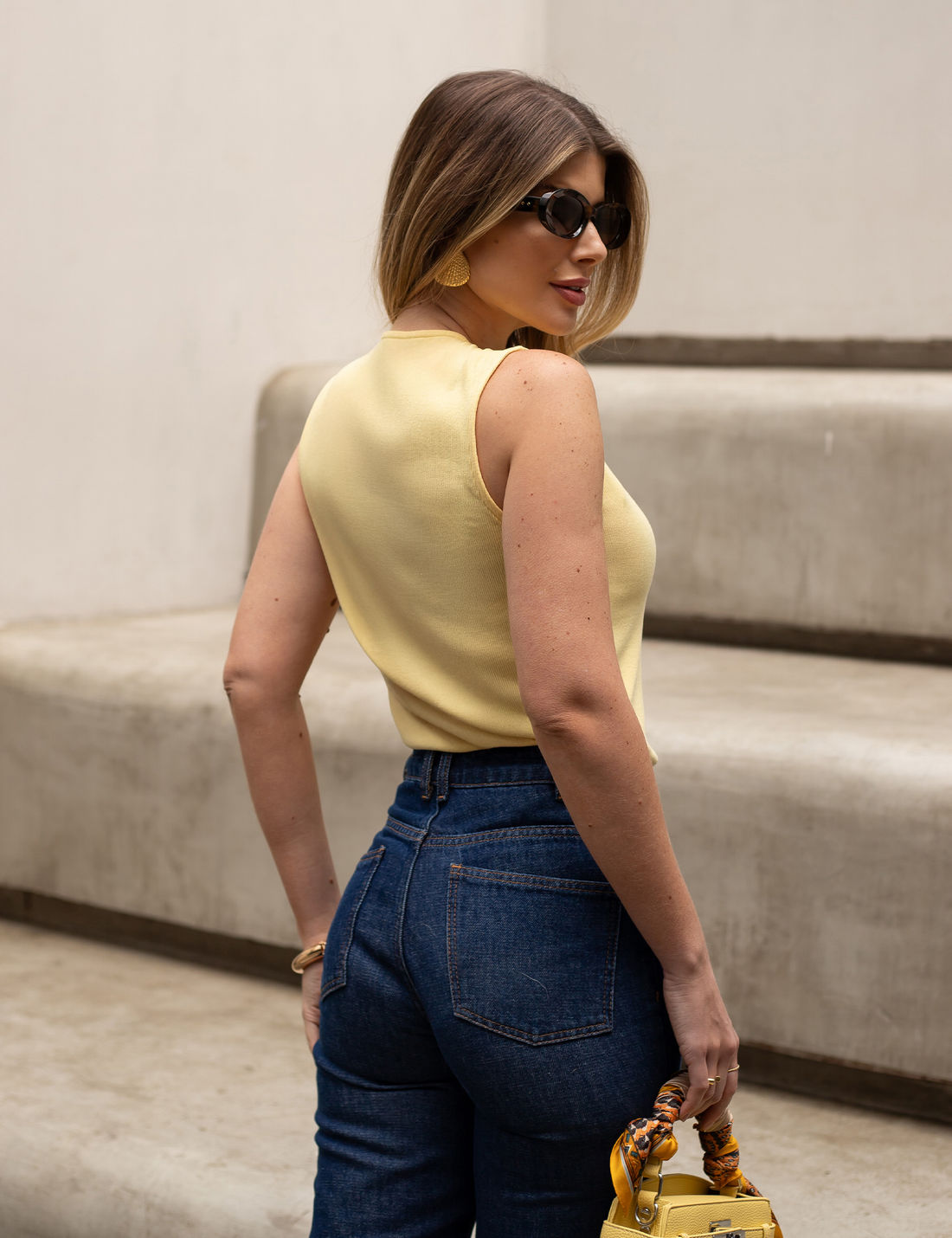 Regata Malha Ribana Botões Orgânico - Unique Chic