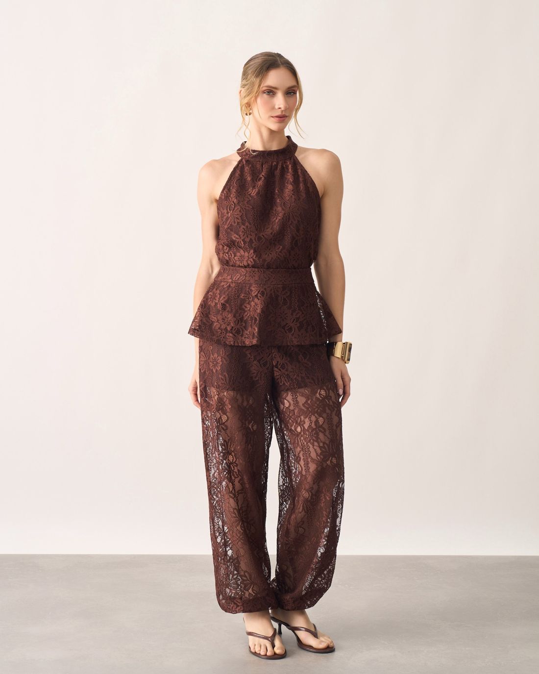 Calça Renda com Transparência - Milalai Calça Renda com Transparência - Milalai