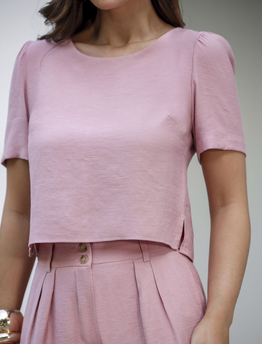 Blusa Manga Curta Laço Costas - Doce Flor Blusa Manga Curta Laço Costas - Doce Flor