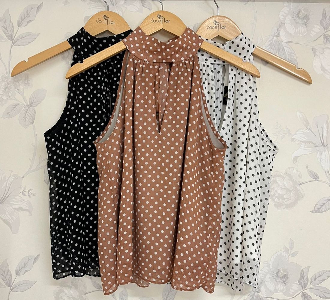 Regata Crepe De Poás Gola Laço - Doce Flor