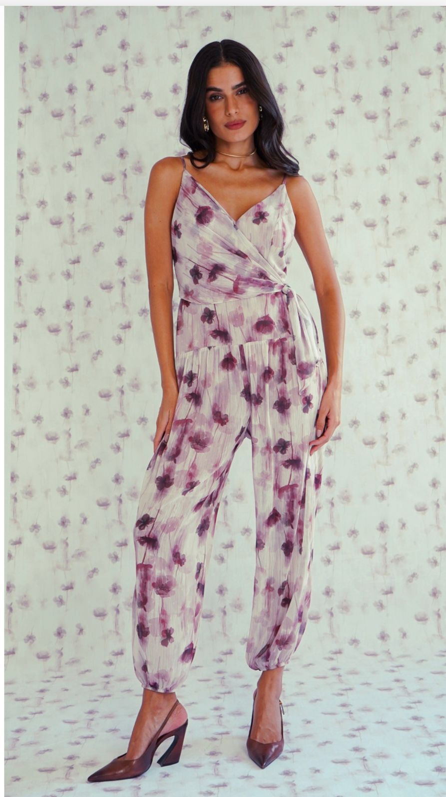 Macacão Harem Estampa Floral Exclusiva - Donna Ritz