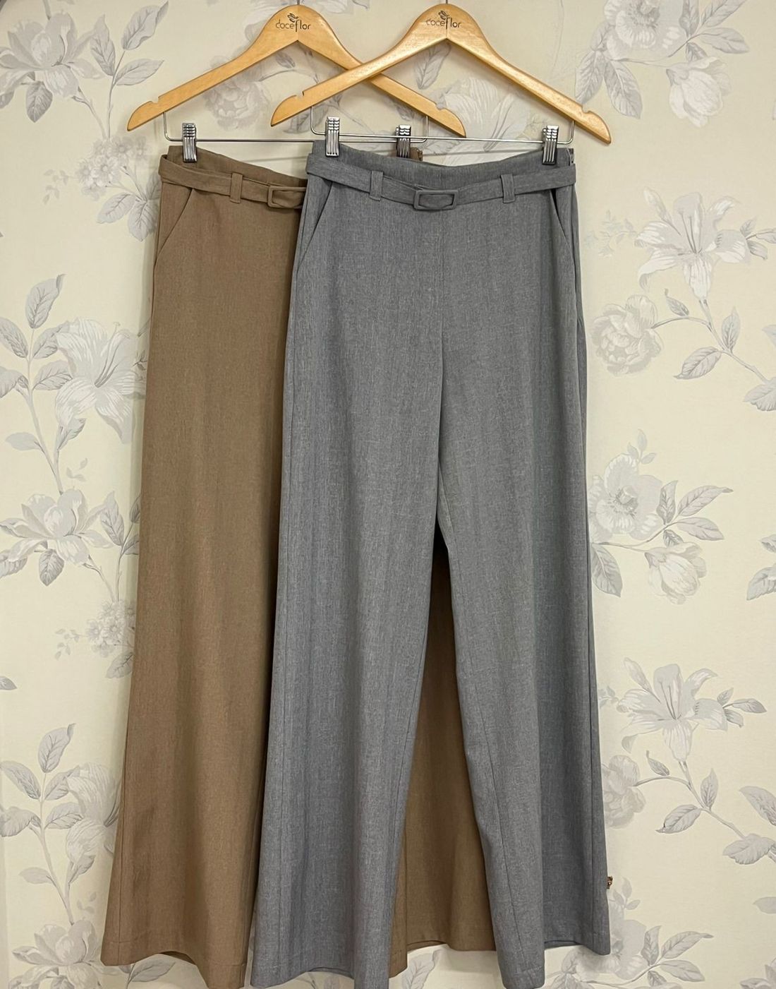 Calça Alfaiataria Wide Leg Cinto Forrado - Doce Flor