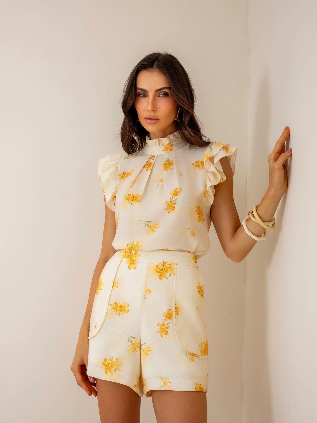 Shorts Estampa Floral - Doce Flor