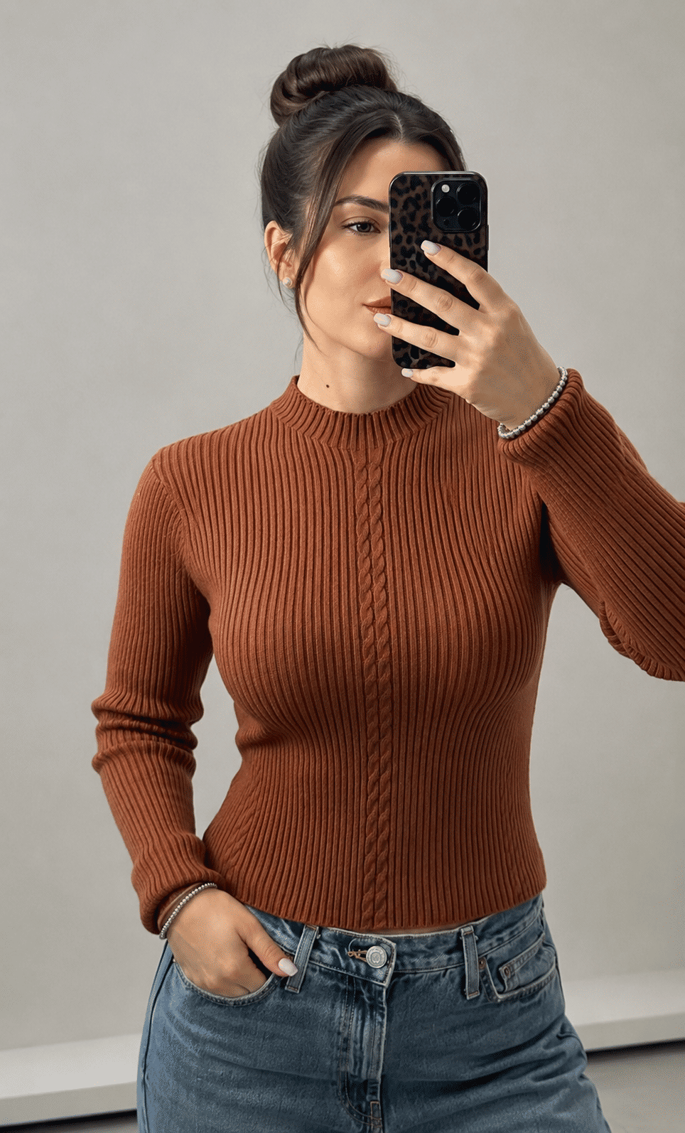 Blusa Tricot Modal Manga Longa Blusa Tricot Modal Manga Longa