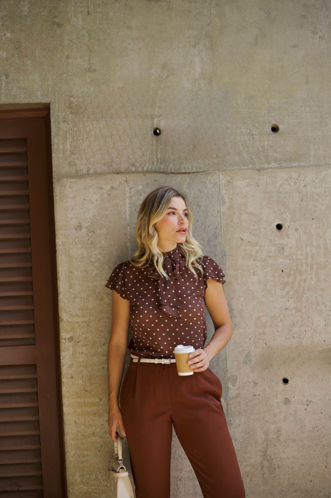 Blusa Crepe Gola Alta Poás - Doce Flor