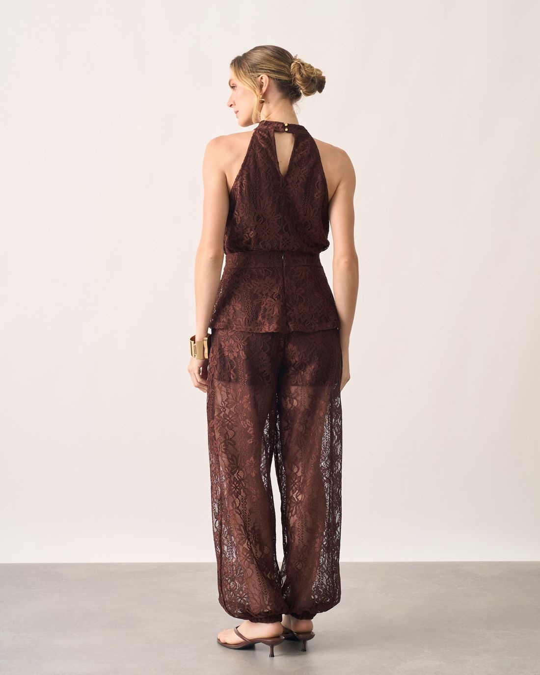 Regata Renda Halter Peplum - Milalai Regata Renda Halter Peplum - Milalai