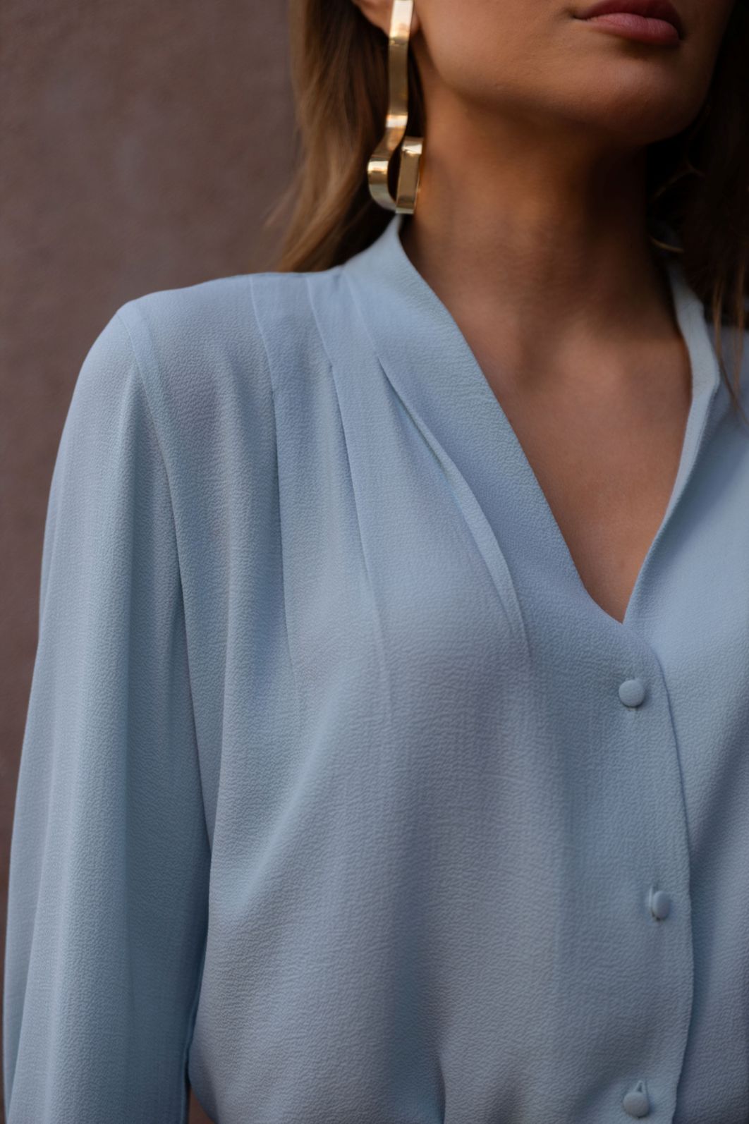 Blusa Crepe Ombro Pregas - Doce Flor