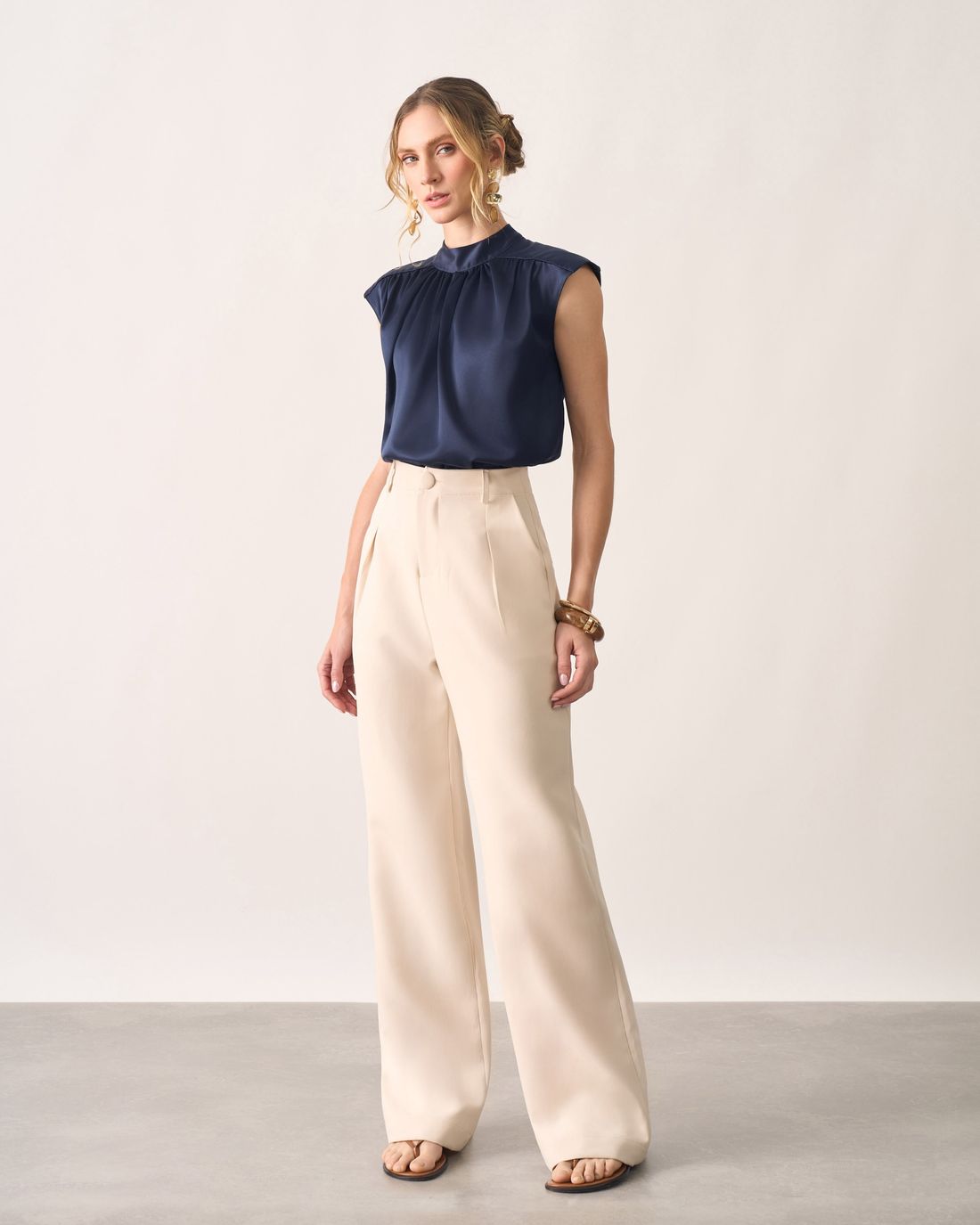 Blusa Crepe Acetinado - Milalai Blusa Crepe Acetinado - Milalai