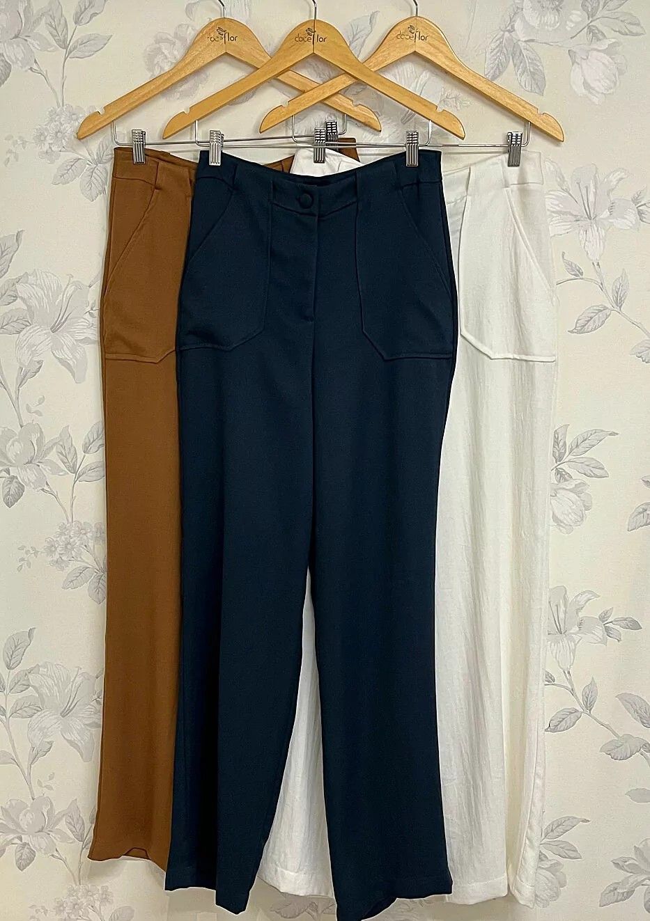 Calça Viscose Reta Bolso - Doce Flor