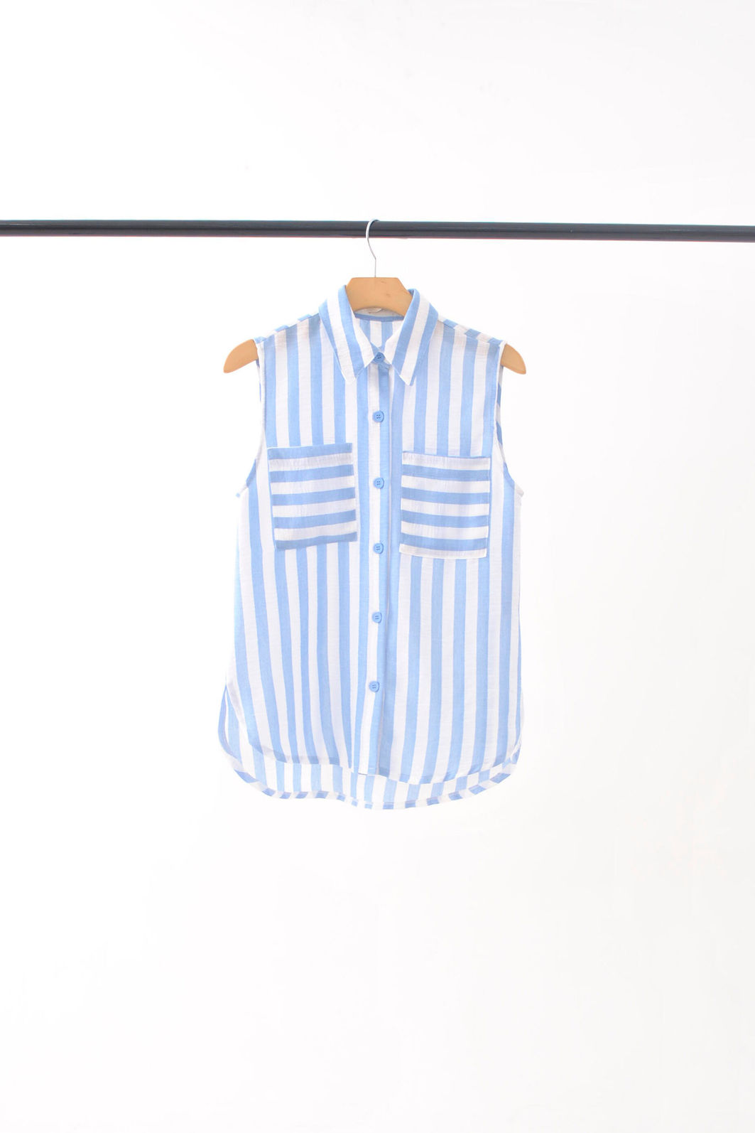 Conjunto Camisa Alongada e Short Listrado