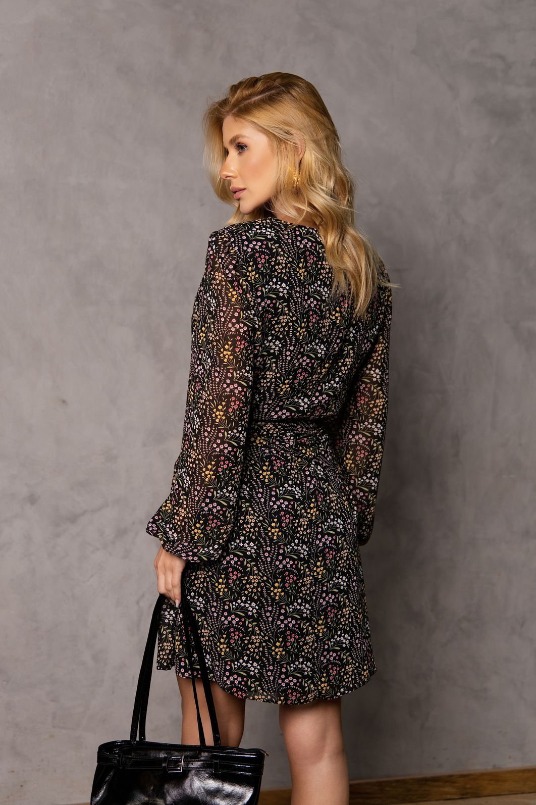 Vestido Chiffon Dark Floral - Donna Ritz