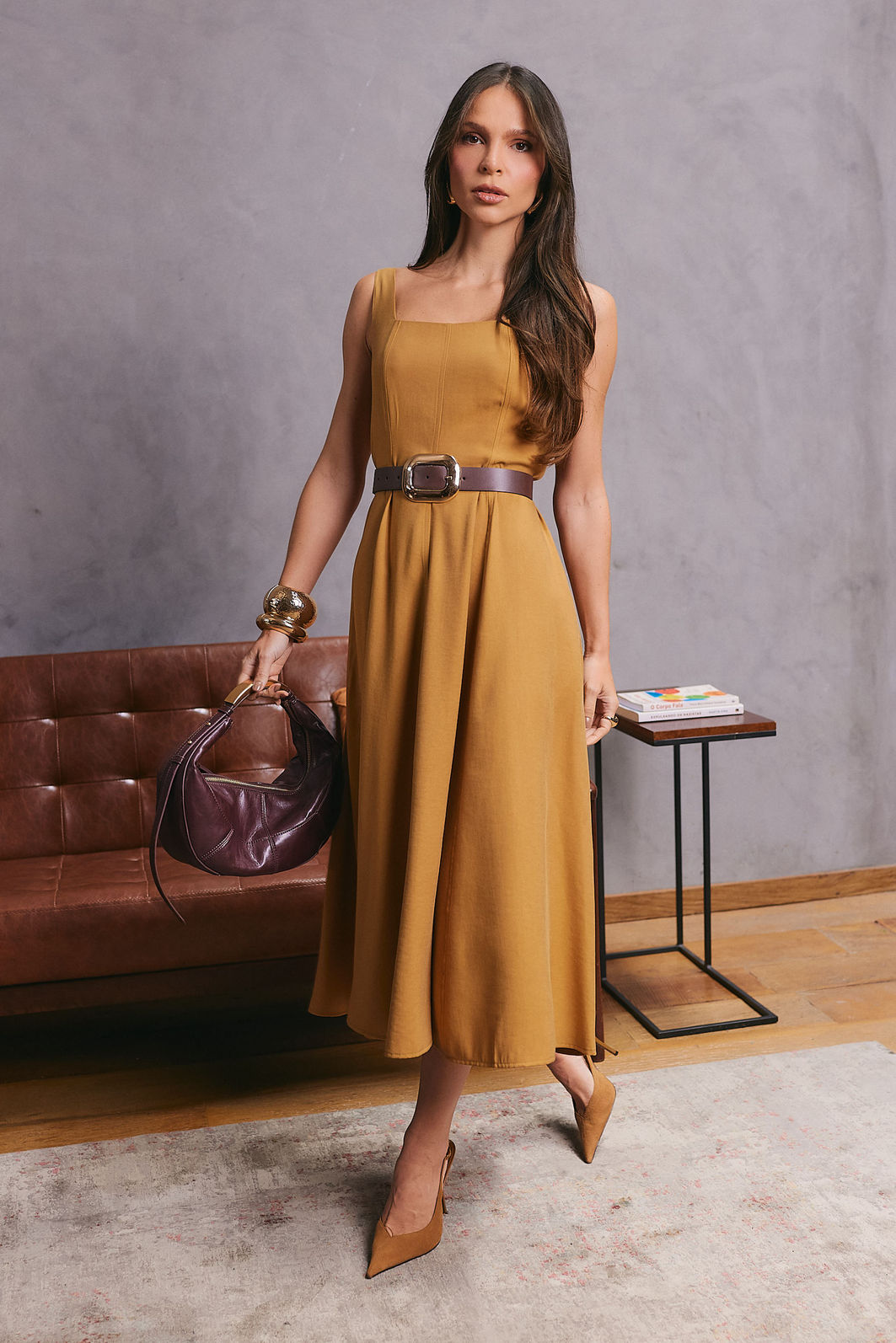 Vestido Evasê Com Recorte - Unique Chic