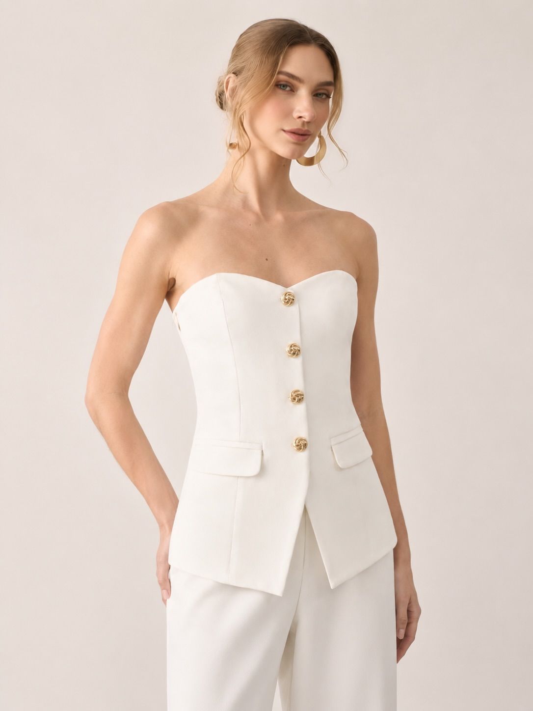 Blusa Tomara Que Caia Alfaiataria - Milalai Blusa Tomara Que Caia Alfaiataria - Milalai