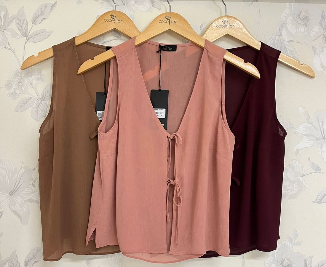 Blusa Cavada Com Amarração - Doce Flor