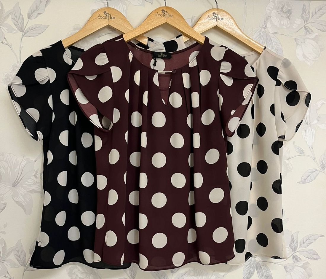 Blusa Máxi Poás Com Pregas Manga Tulipa - Doce Flor