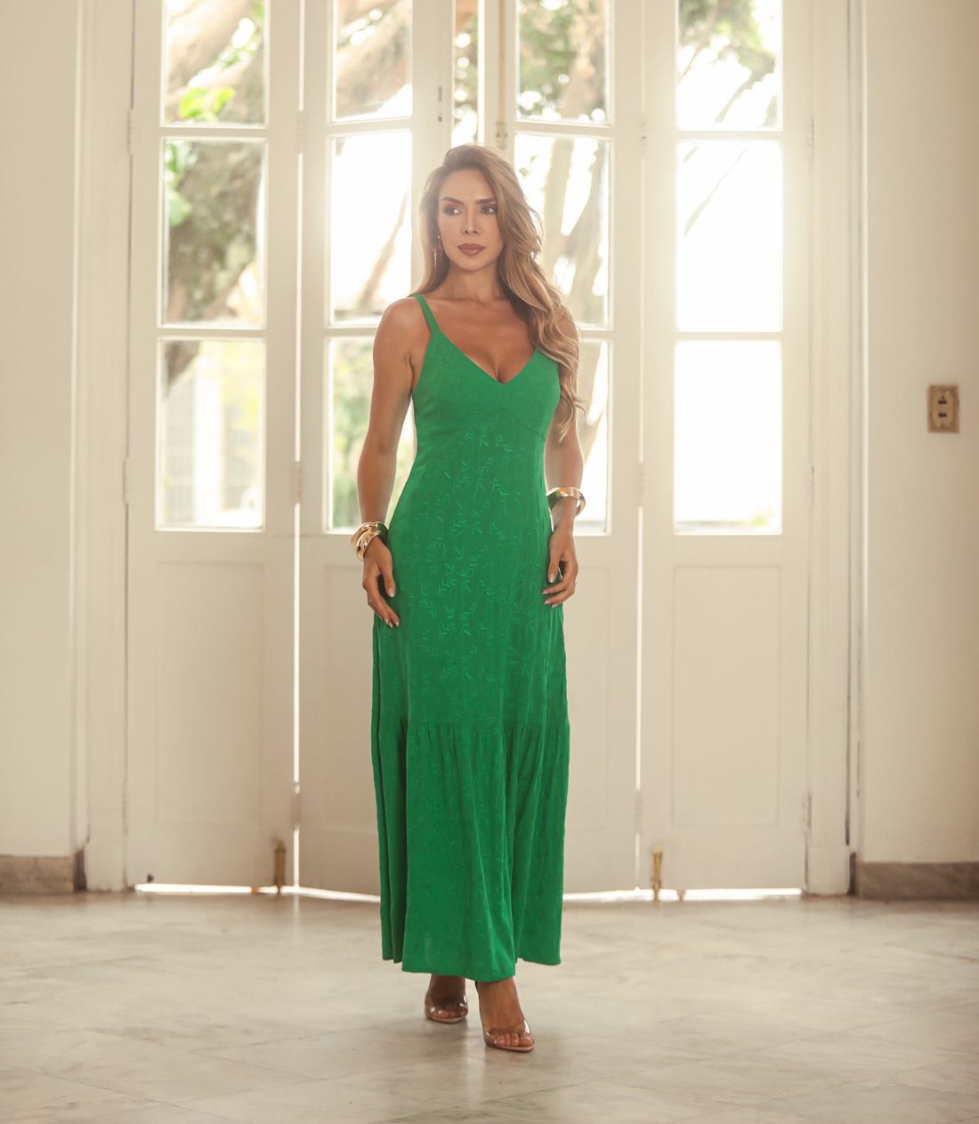 Vestido Longo Floral -Donna Ritz