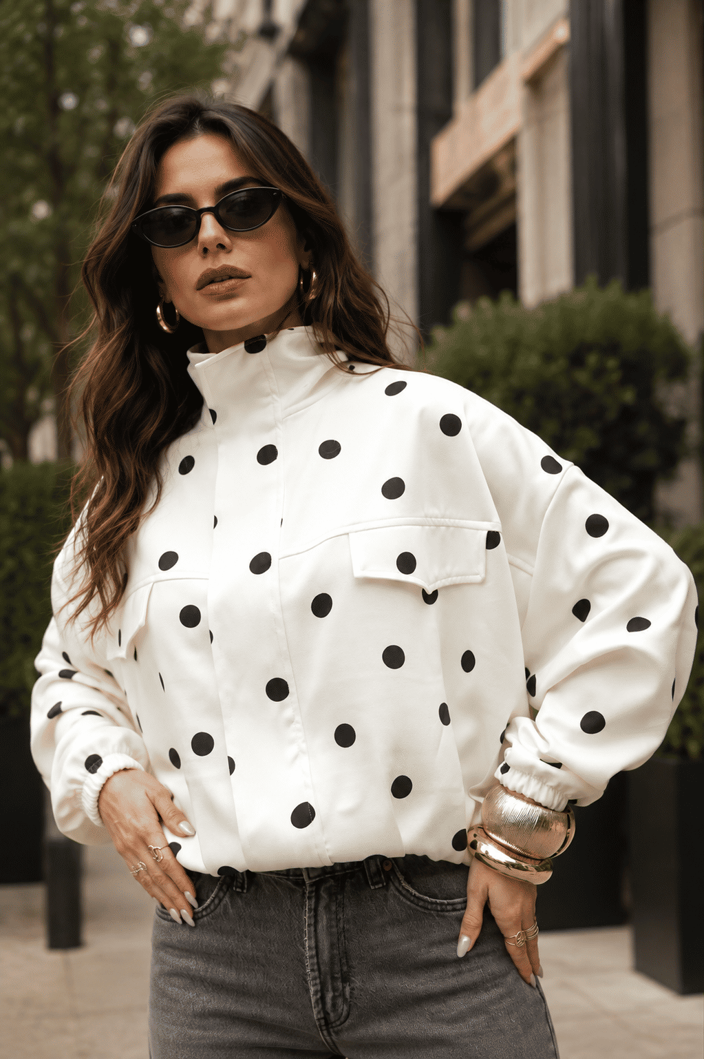 Jaqueta Oversized Poá Jaqueta Oversized Poá