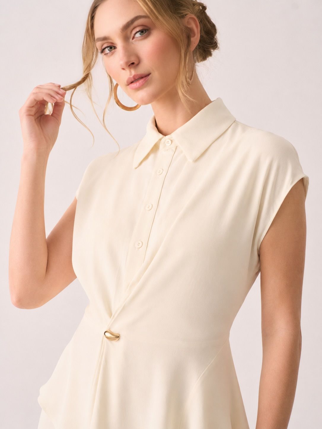 Camisa Viscose Twill Assimétrico - Milalai Camisa Viscose Twill Assimétrico - Milalai