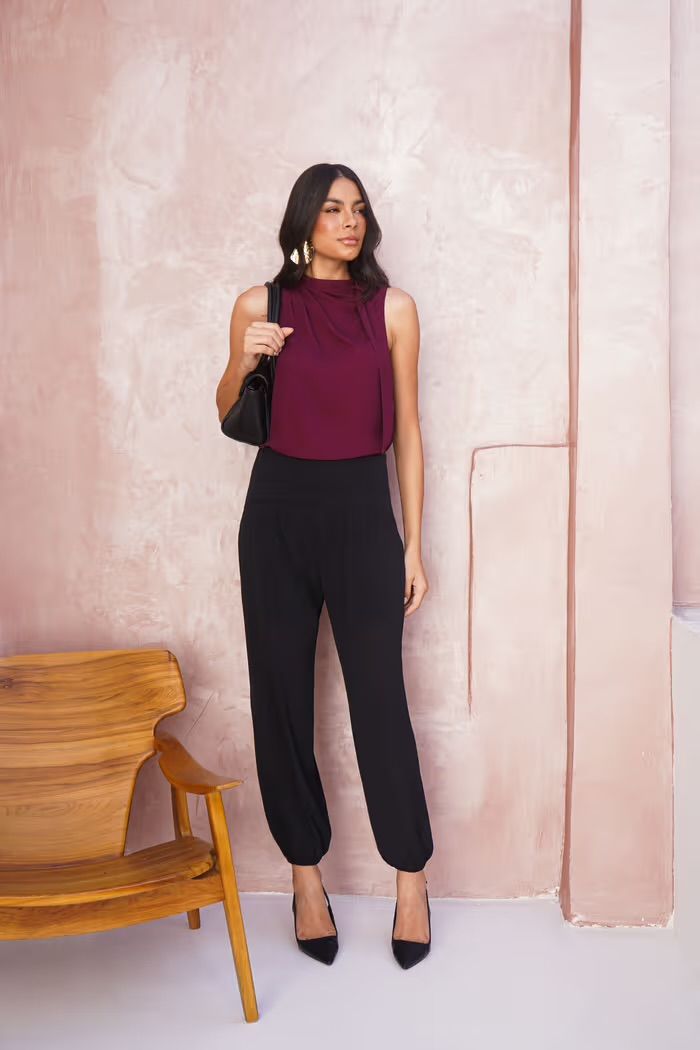 Calça Harem Yoryu Franzido - Donna Ritz Calça Harem Yoryu Franzido - Donna Ritz