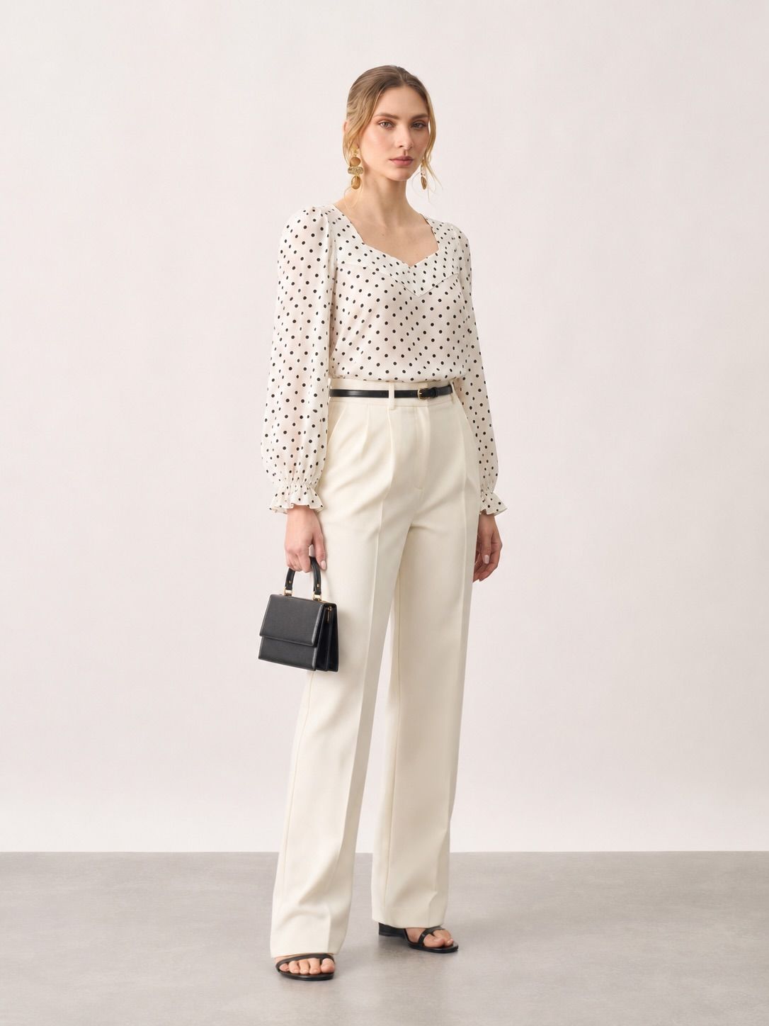 Blusa Crepe Manga Longa Poás - Milalai Blusa Crepe Manga Longa Poás - Milalai