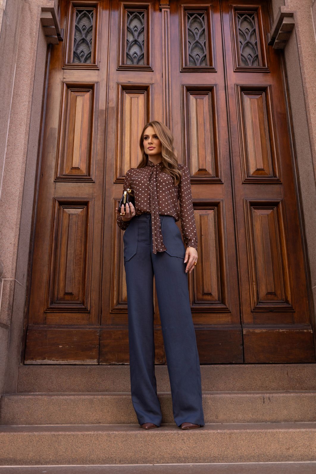 Calça Viscose Reta Bolso - Doce Flor