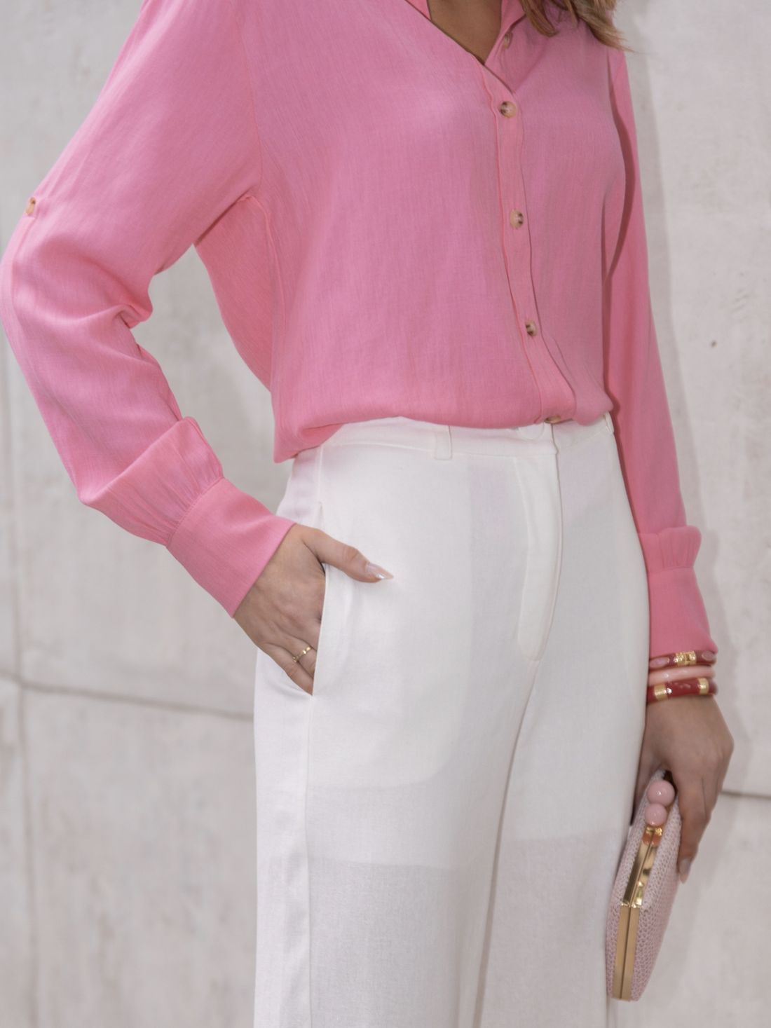 Camisa de Viscolinho comMartingale - Doce Flor Camisa de Viscolinho comMartingale - Doce Flor