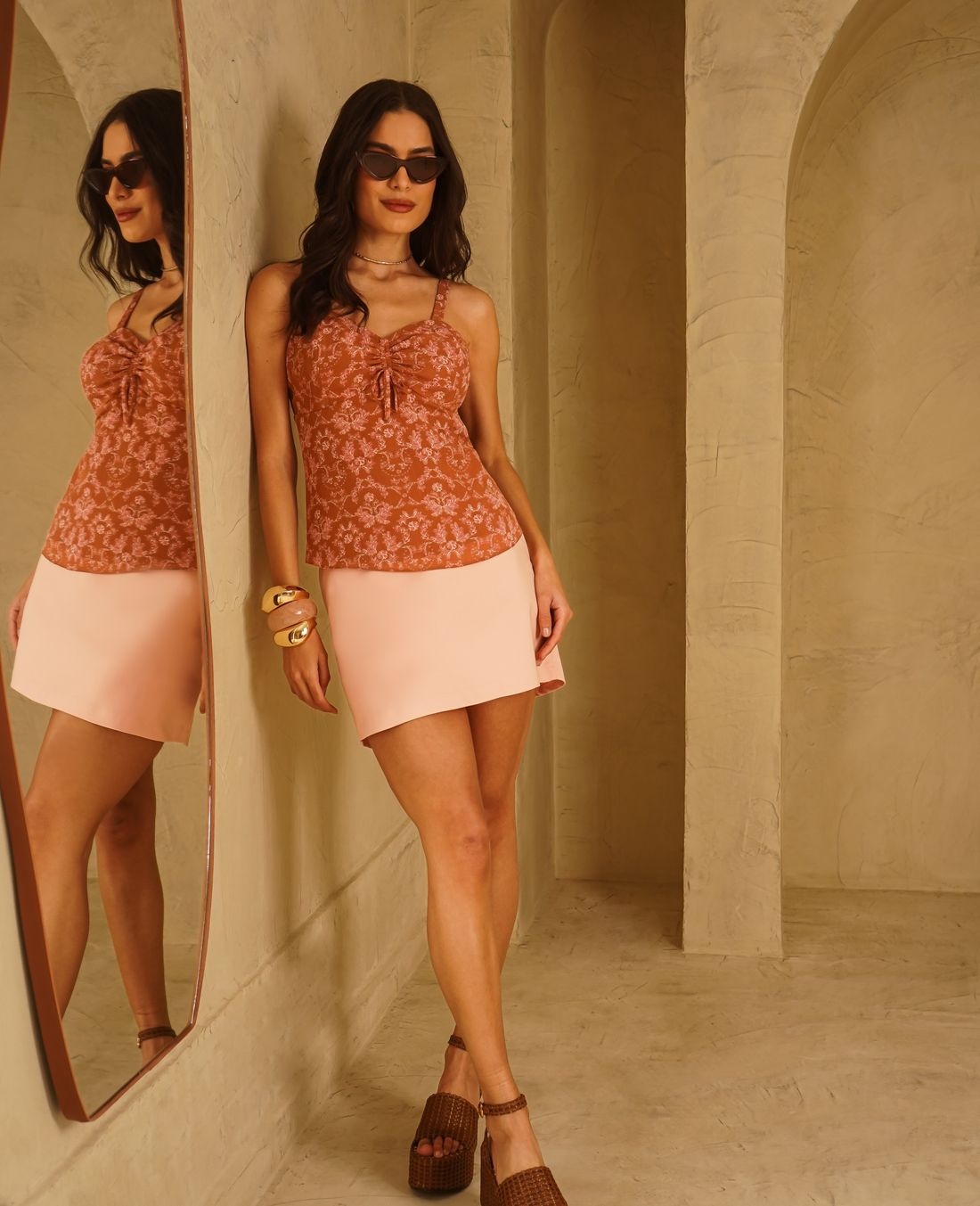 Regata Alça Busto Franzido Yoryu - Donna Ritz