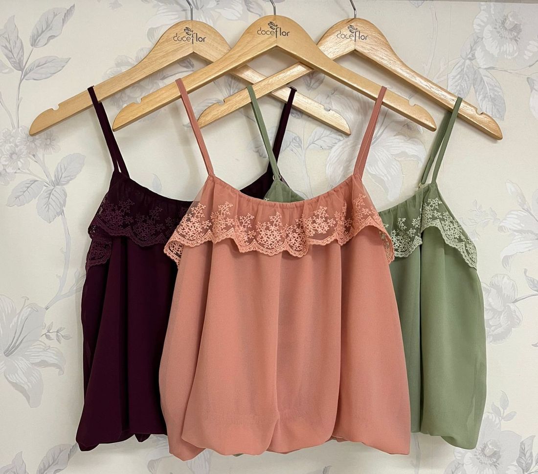 Regata Balonê Renda - Doce Flor