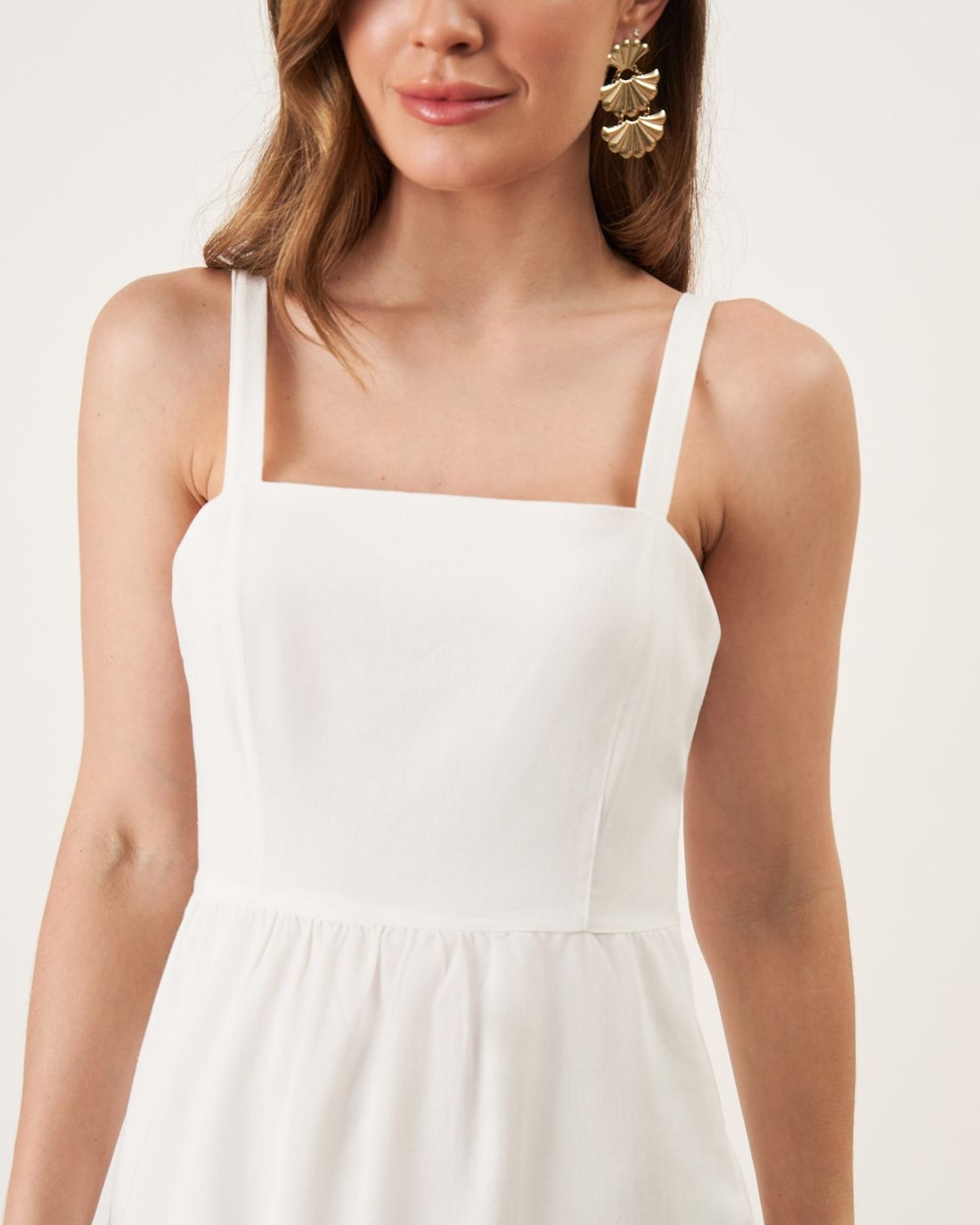 Vestido Viscolinho Com Pregas Saia - Milalai Vestido Viscolinho Com Pregas Saia - Milalai