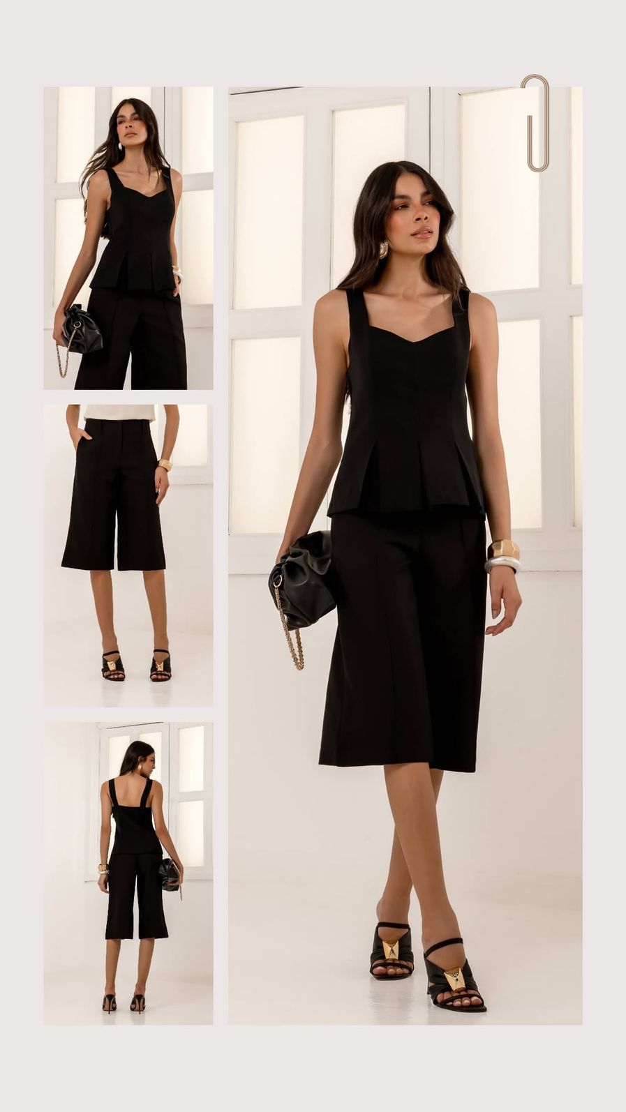 Maxi Bermuda Com Nervura - Doce Flor Maxi Bermuda Com Nervura - Doce Flor