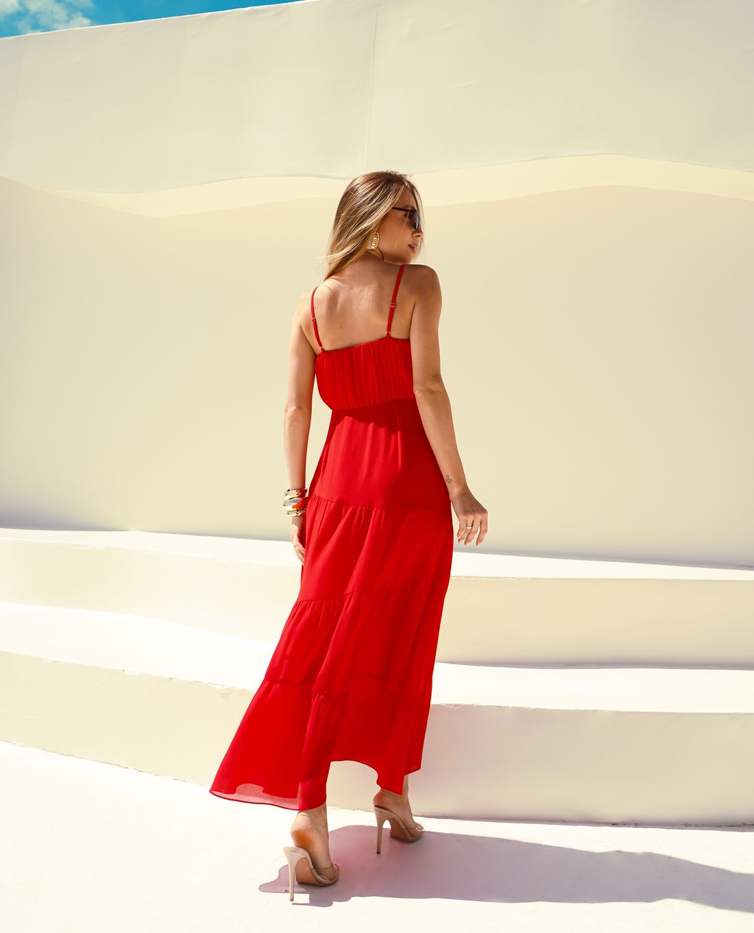 Vestido Longo Yoryu Franzido - Donna Ritz