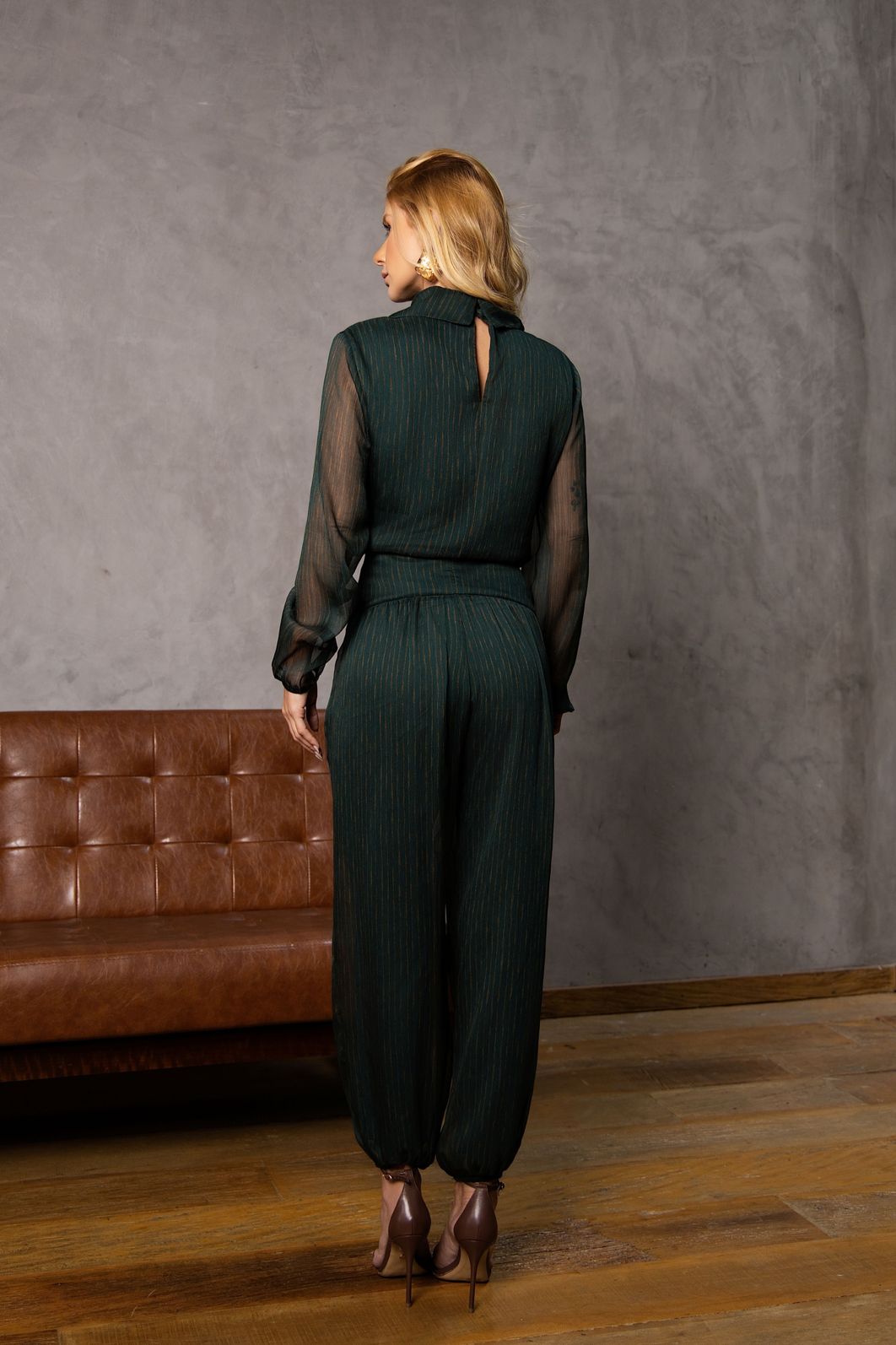 Blusa Lenço Yoryu Listras - Donna Ritz