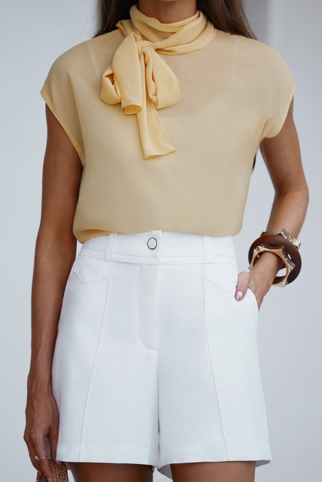 Blusa Crepe Gola Laço - Doce Flor