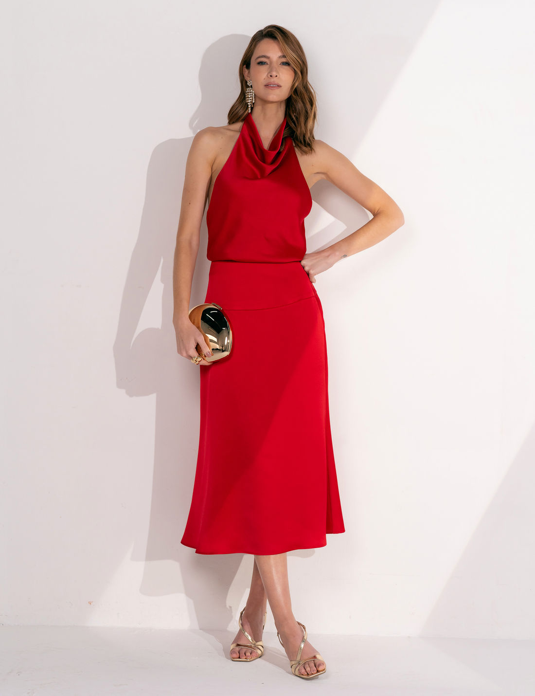 Saia Liane Acetinado - Unique Chic Saia Liane Acetinado - Unique Chic