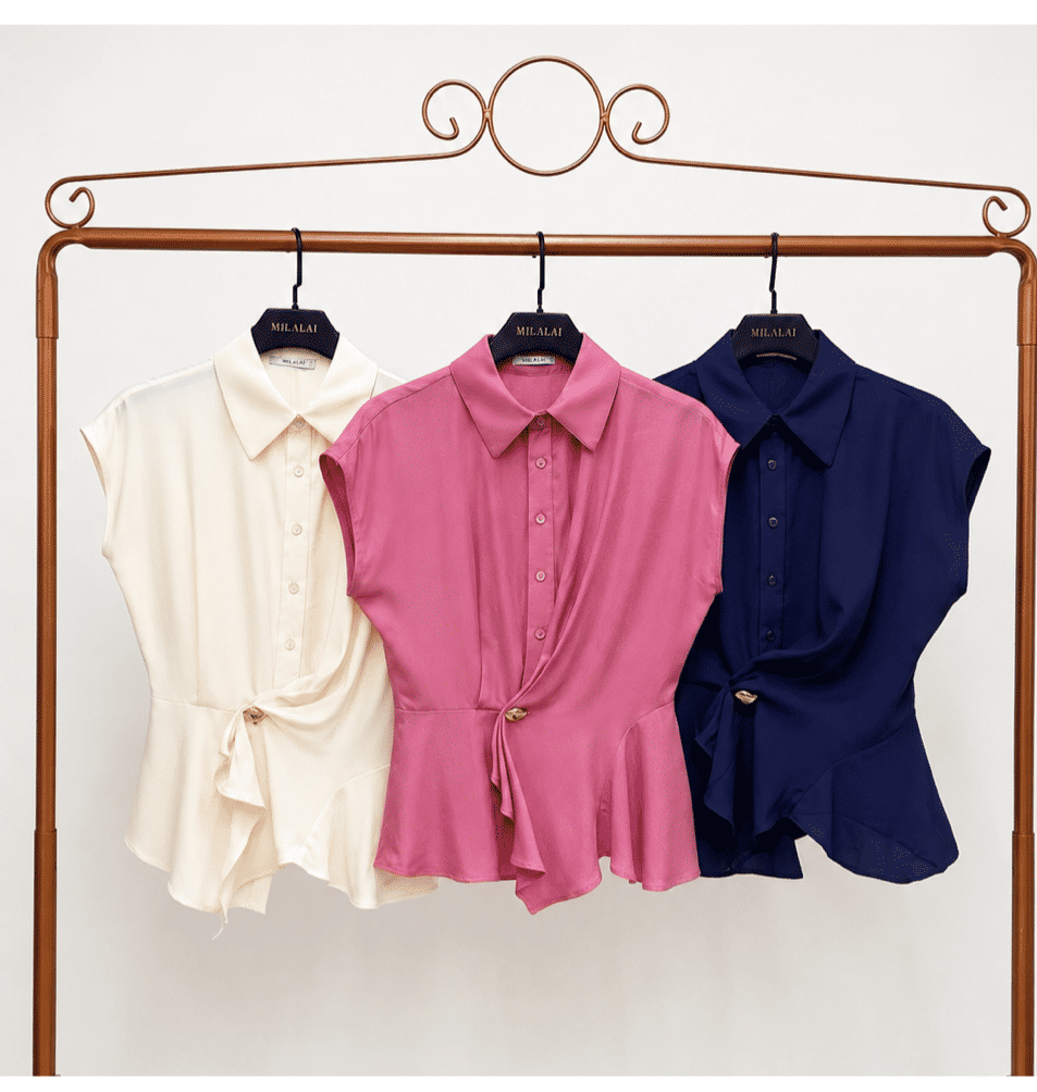 Camisa Viscose Twill Assimétrico - Milalai Camisa Viscose Twill Assimétrico - Milalai