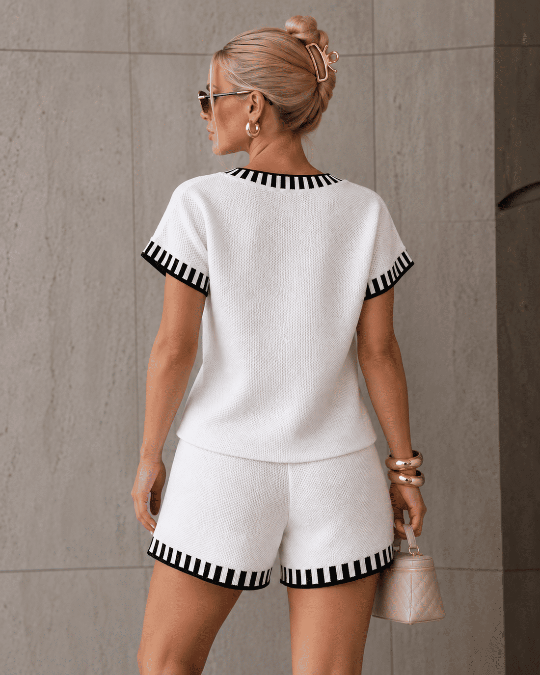Conjunto Tricot Modal Blusa e Shorts Conjunto Tricot Modal Blusa e Shorts