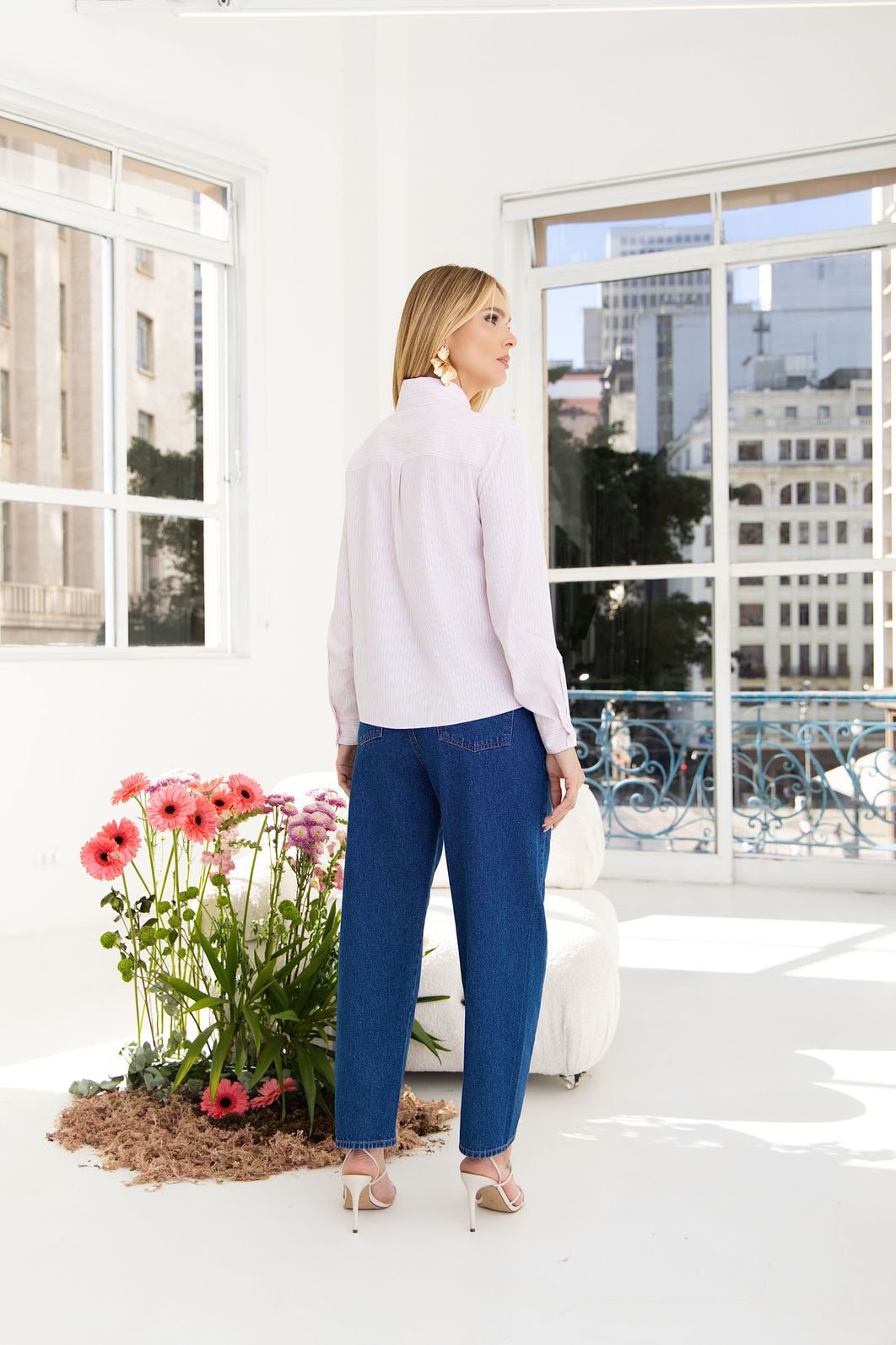 Calça Barrel Jeans - Donna Ritz Calça Barrel Jeans - Donna Ritz