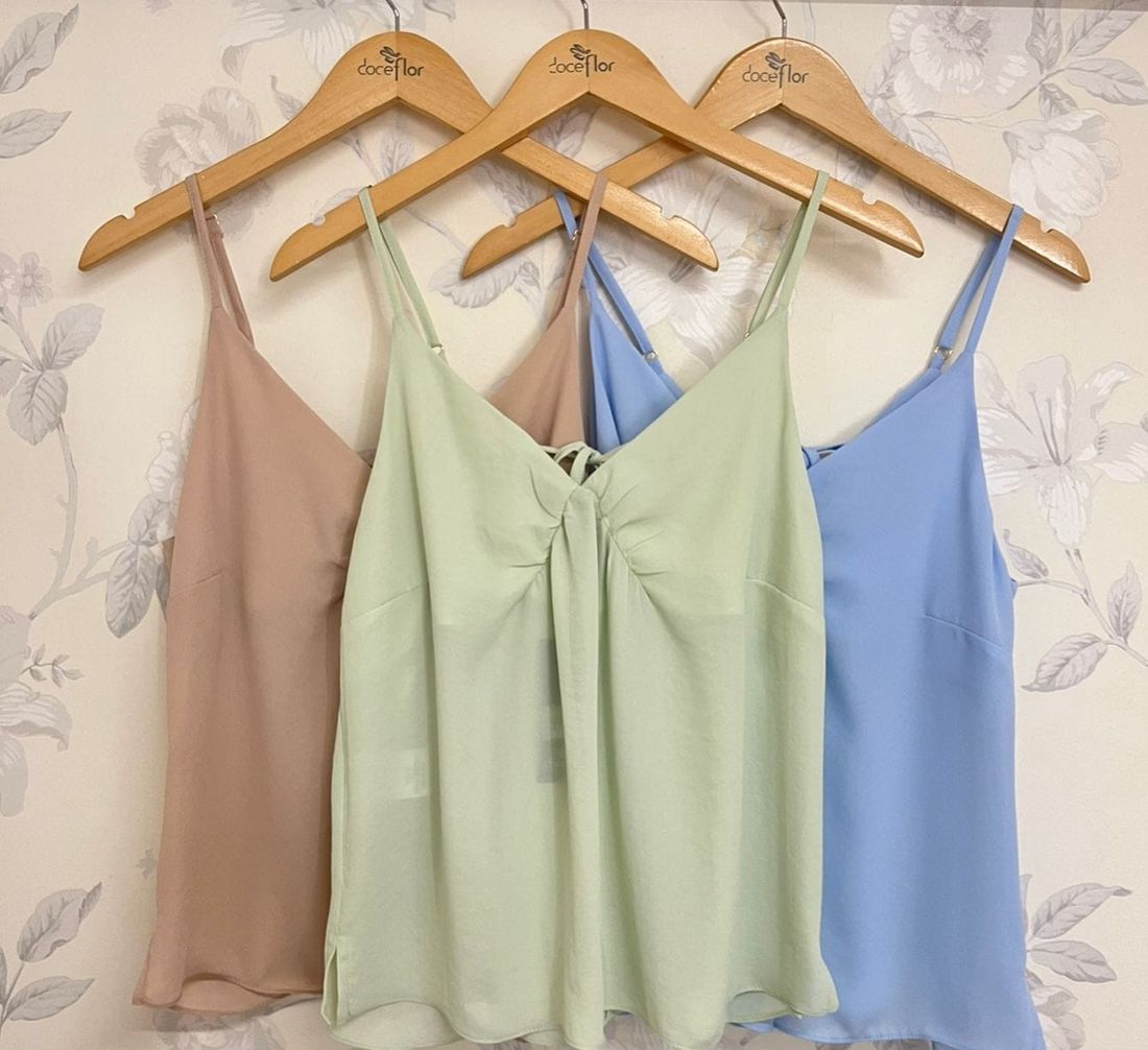 Regata De Alça Com Amarração - Doce Flor Regata De Alça Com Amarração - Doce Flor