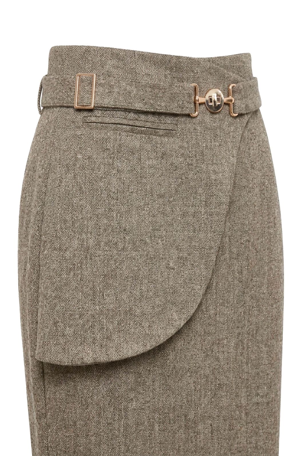 Saia Tweed Com Cinto Removível - Unique Chic Saia Tweed Com Cinto Removível - Unique Chic