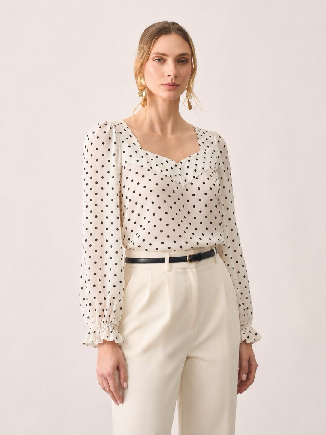 Blusa Crepe Manga Longa Poás - Milalai Blusa Crepe Manga Longa Poás - Milalai